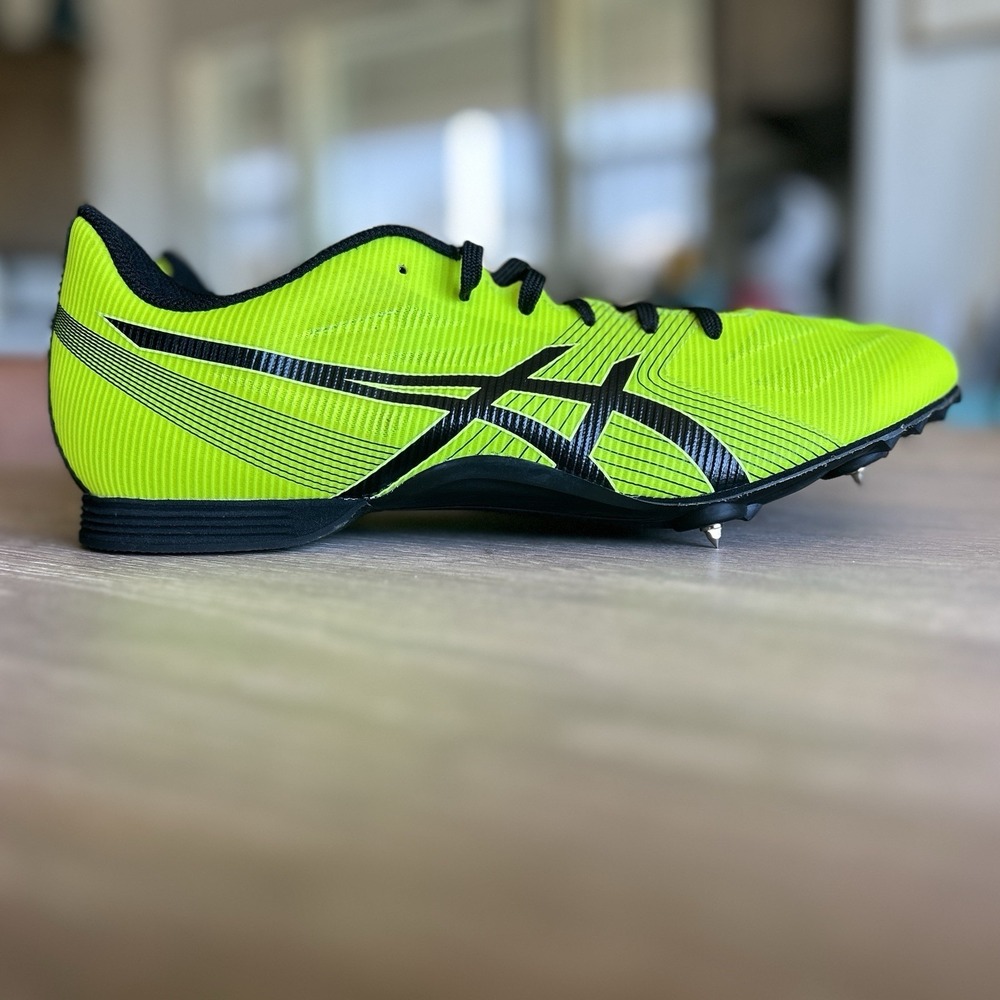 ASICS Sprint Track Spikes Mens 10.5 G502Y Yellow Racing Shoes Sprinting